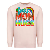 Pale Pink Pride LGBTQ Free Mom Hugs Premium Sweatshirt - BundleAndBundleShop