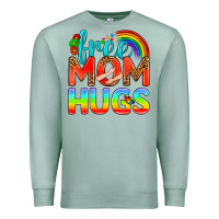 Seafoam Pride LGBTQ Free Mom Hugs Premium Sweatshirt - BundleAndBundleShop