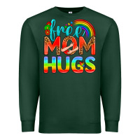 Sports Green Pride LGBTQ Free Mom Hugs Premium Sweatshirt - BundleAndBundleShop