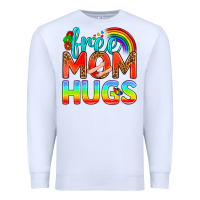 White Pride LGBTQ Free Mom Hugs Premium Sweatshirt - BundleAndBundleShop