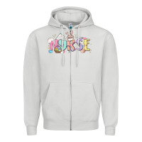 Dove Grey easter nurse Zipper Hoodie - MaliasSmallBusiness