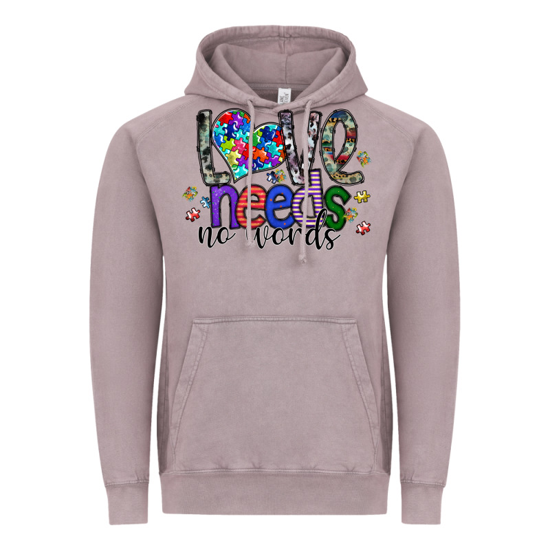 Love Need No Words Vintage Hoodie by SublimationCraftShop | Teevron