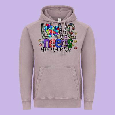 Love Need No Words Vintage Hoodie Designed By Sublimationcraftshop