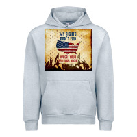 Heather Grey my rights don't end Urban Hoodie - TumblerDesignByShophia