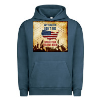 Pigment Midnight Navy my rights don't end Urban Hoodie - TumblerDesignByShophia