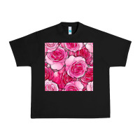 Black valentines day all dress up roses seamless pattern Urban Heavy Tee - BundleAndBundleShop