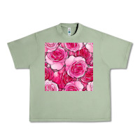 Oil Green valentines day all dress up roses seamless pattern Urban Heavy Tee - BundleAndBundleShop