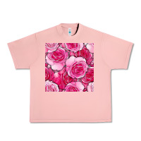 Salmon valentines day all dress up roses seamless pattern Urban Heavy Tee - BundleAndBundleShop