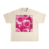 Sandshell valentines day all dress up roses seamless pattern Urban Heavy Tee - BundleAndBundleShop