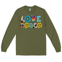 Army Green love rodeo Long Sleeve Tee - AdoDesignShop