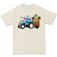 Bone Happy Easter Tractor with Bunny Flowers and Carrot Premium Tee - RanaPortraitStore
