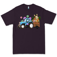 Plum Happy Easter Tractor with Bunny Flowers and Carrot Premium Tee - RanaPortraitStore