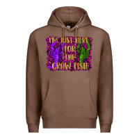 Chestnut mardi gras i'm just here for the craw fish with lobster Premium Hoodie - RanaPortraitStore