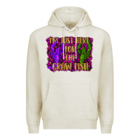 Oatmeal Heather mardi gras i'm just here for the craw fish with lobster Premium Hoodie - RanaPortraitStore
