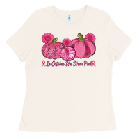 Bone in october we wear pink pumpkins Ladies Tee - AdoDesignShop