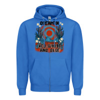 True Royal dream' in red white and blue Zipper Hoodie - MaliasSmallBusiness