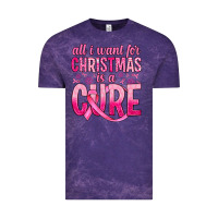 Cloud Purple all i want for christmas is a cure Vintage Tee - JahusDesignShop