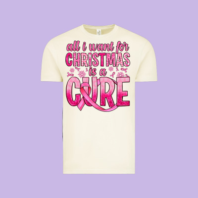 All I Want For Christmas Is A Cure Vintage Tee Designed By Jahusdesignshop