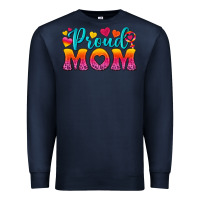 Navy Proud Mom Lesbian Premium Sweatshirt - BundleAndBundleShop