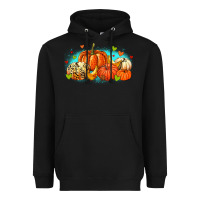 Black thankful pumpkins Heavyweight Hoodie - MaliasSmallBusiness