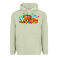 Matcha thankful pumpkins Heavyweight Hoodie - MaliasSmallBusiness