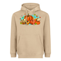 Mushroom thankful pumpkins Heavyweight Hoodie - MaliasSmallBusiness