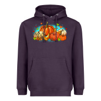 Plum thankful pumpkins Heavyweight Hoodie - MaliasSmallBusiness