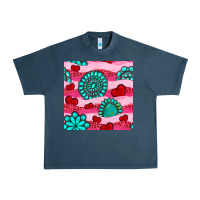 Midnight Navy valentines day turquoise gemstone  and hearts Urban Heavy Tee - BundleAndBundleShop