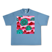 Pebble Blue valentines day turquoise gemstone  and hearts Urban Heavy Tee - BundleAndBundleShop