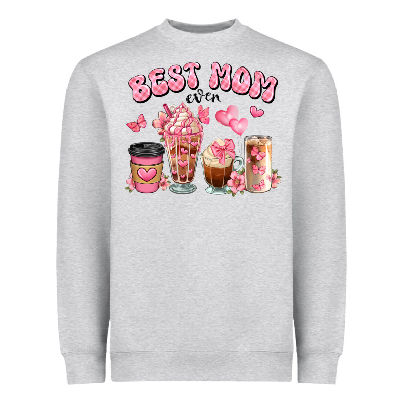 Best Mom Ever Floral Coffee Cups Heavyweight Sweatshirt by JahusDesignShop | Teevron