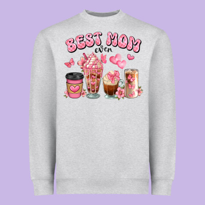 Best Mom Ever Floral Coffee Cups Heavyweight Sweatshirt Designed By Jahusdesignshop