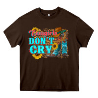 Cowgirls Don't Crty Boots Hat Sunflowers Heavy Core Tee | Teevron