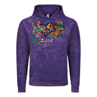 Cloud Purple peace love autism Vintage Hoodie - SublimationCraftShop