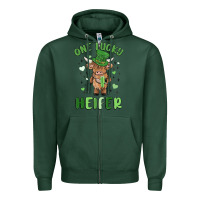 One Lucky Heifer Zipper Hoodie | Teevron