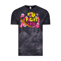 Cloud Black breast cancer go fight cure softball Vintage Tee - JahusDesignShop