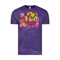 Cloud Purple breast cancer go fight cure softball Vintage Tee - JahusDesignShop