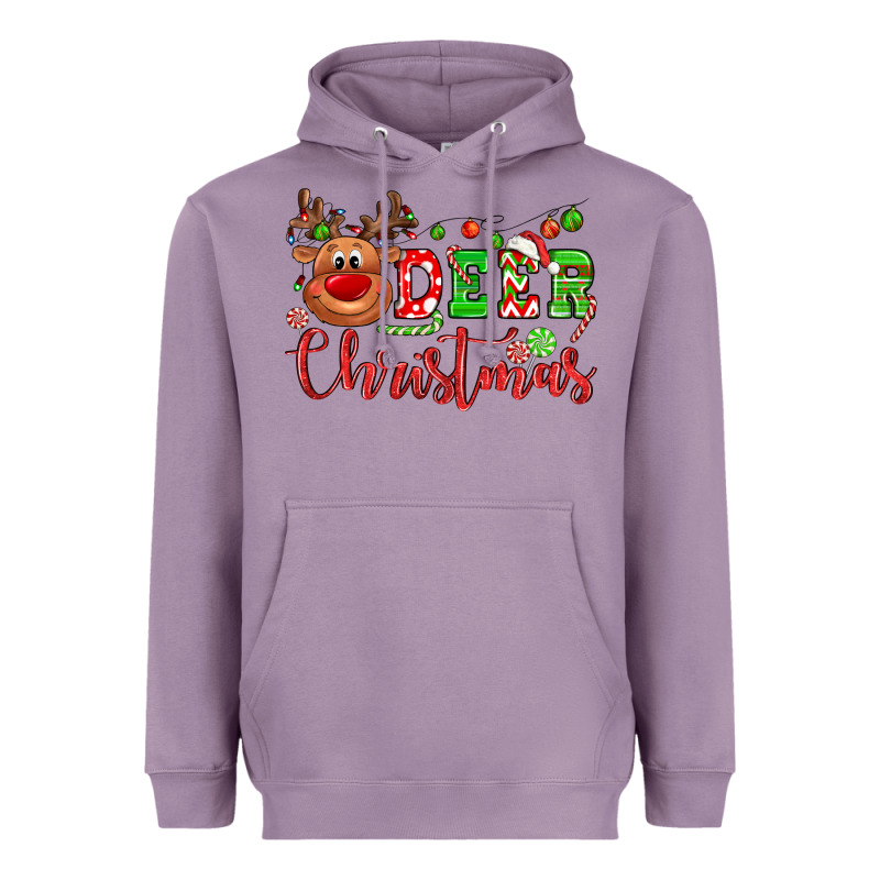 Deer Christmas Reindeer Heavyweight Hoodie by NancyCooperArtShop | Teevron
