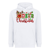 White Deer Christmas reindeer Heavyweight Hoodie - NancyCooperArtShop