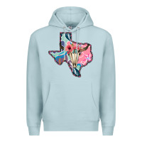 Blue Mist Texas Boho Bull Skull Premium Hoodie - Bettercallsaul