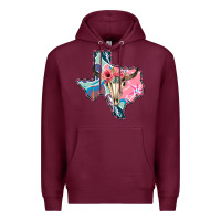 Texas Boho Bull Skull Premium Hoodie | Teevron