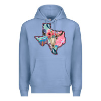 Colony Blue Texas Boho Bull Skull Premium Hoodie - Bettercallsaul