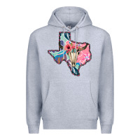 Heather Grey Texas Boho Bull Skull Premium Hoodie - Bettercallsaul