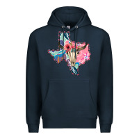 Navy Texas Boho Bull Skull Premium Hoodie - Bettercallsaul