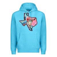 Ocean Blue Texas Boho Bull Skull Premium Hoodie - Bettercallsaul