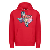 Red Texas Boho Bull Skull Premium Hoodie - Bettercallsaul