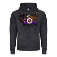 Vintage Black Halloween Truck Vintage Hoodie - CowhideDigitalArt