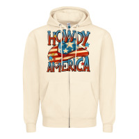 Sandshell howdy america Zipper Hoodie - MaliasSmallBusiness