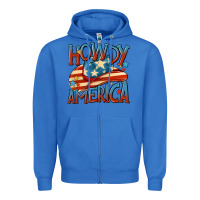 True Royal howdy america Zipper Hoodie - MaliasSmallBusiness