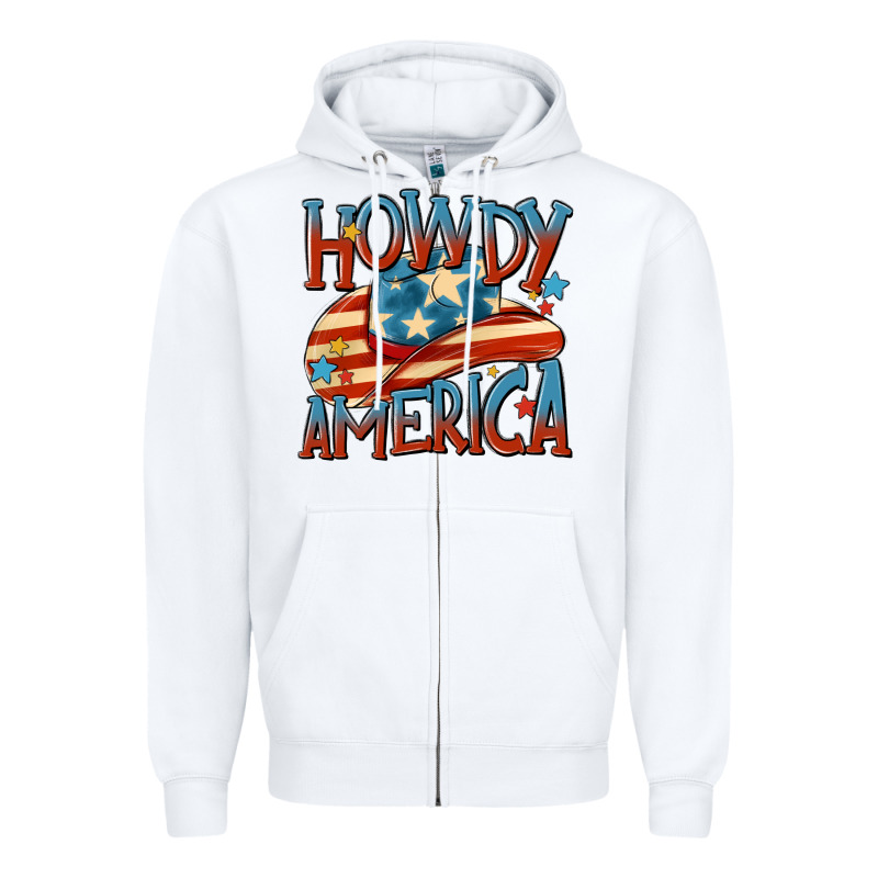 Howdy America Zipper Hoodie by MaliasSmallBusiness | Teevron