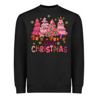 Black pink christmas trees Heavyweight Sweatshirt - AdoDesignShop